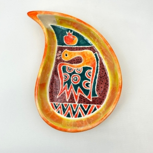 Persian Peacock Toranj Paisley Serveware Bowl