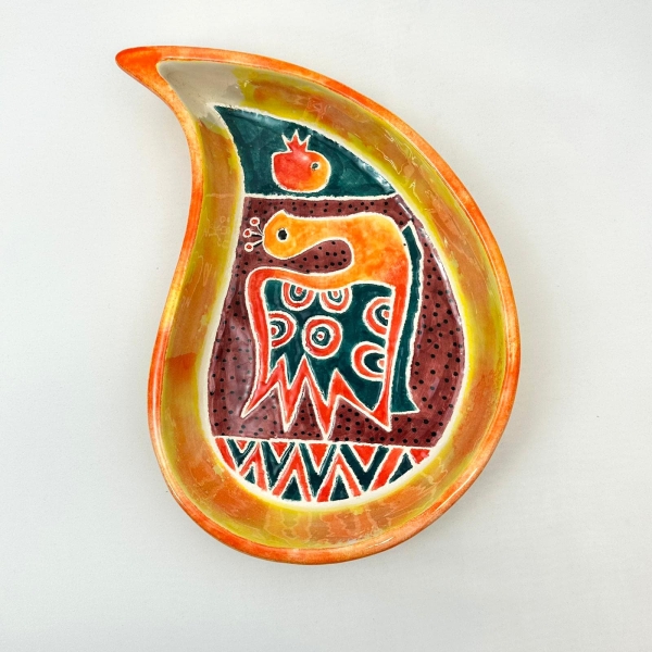 Persian Peacock Toranj Paisley Serveware Bowl