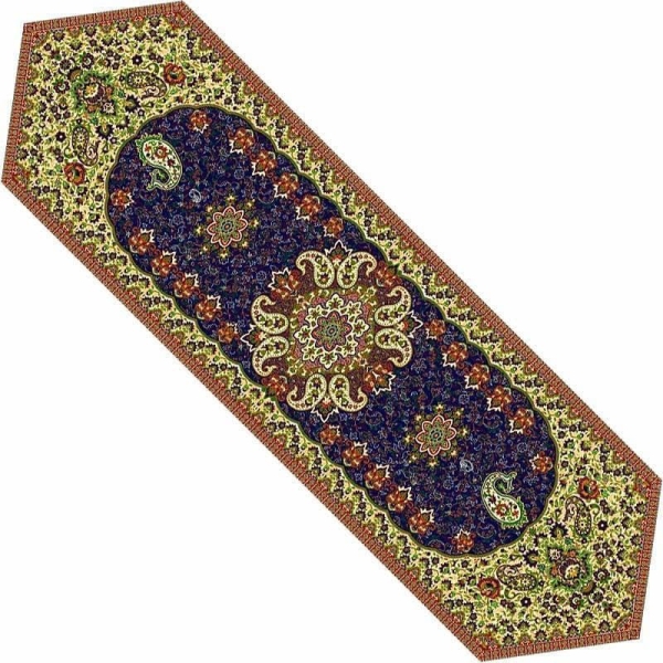 Elegant Navy Termeh Table Runner 165cm