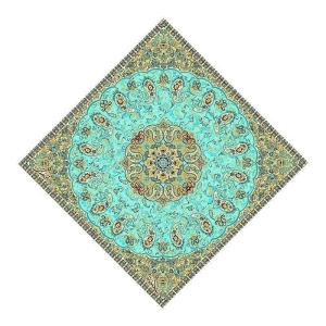 Elegant Turquoise Termeh Cushion Cover