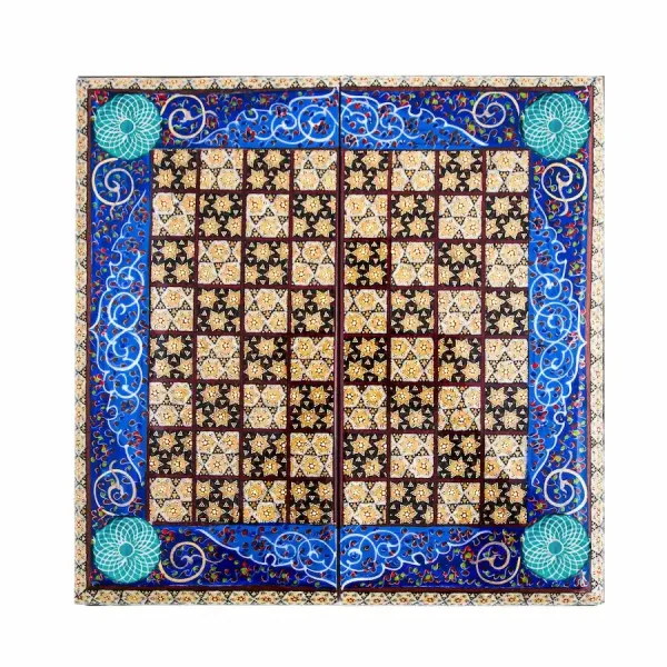 Khatam Backgammon and Chess Set – Tazhib 30cm