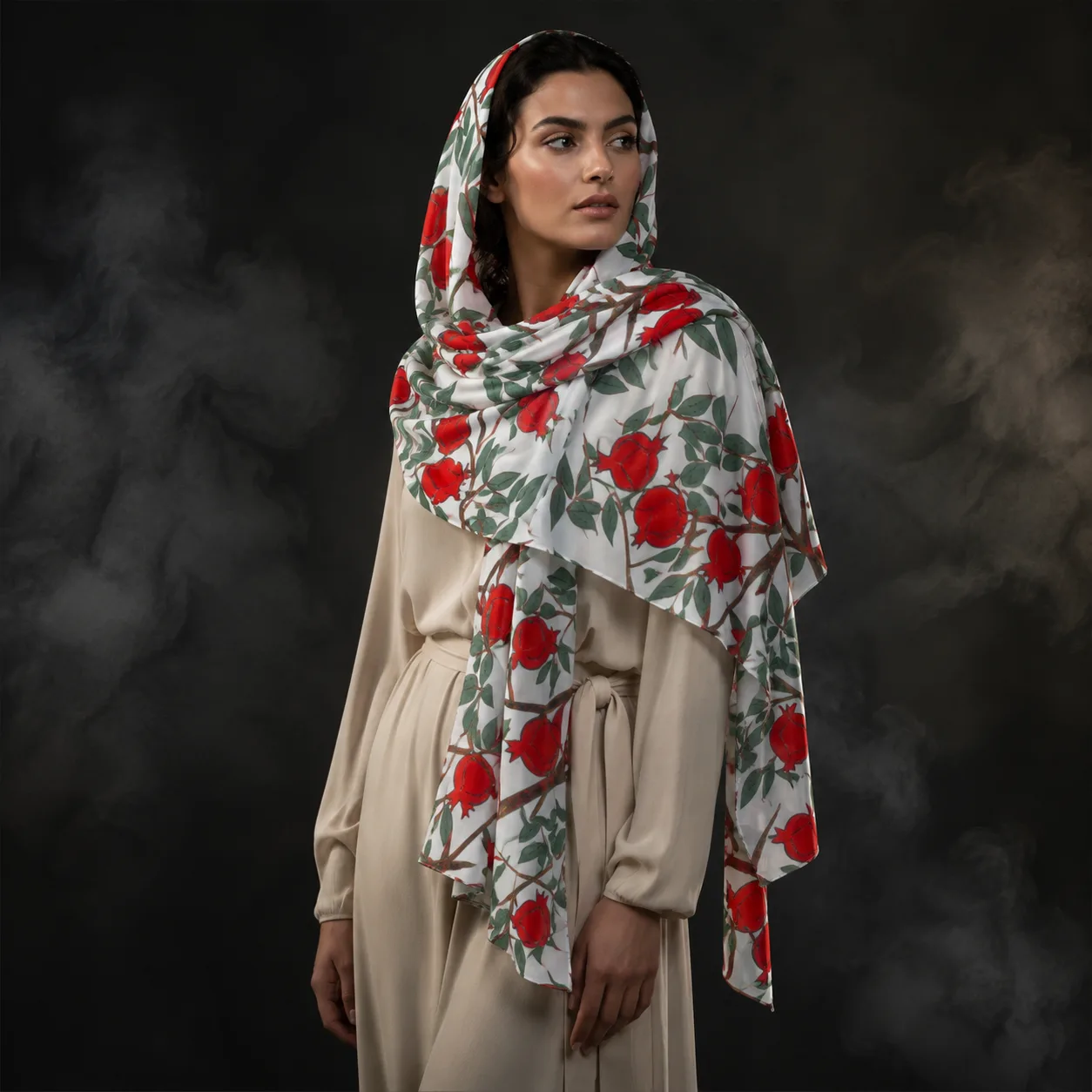 Pomegranate Garden Scarf