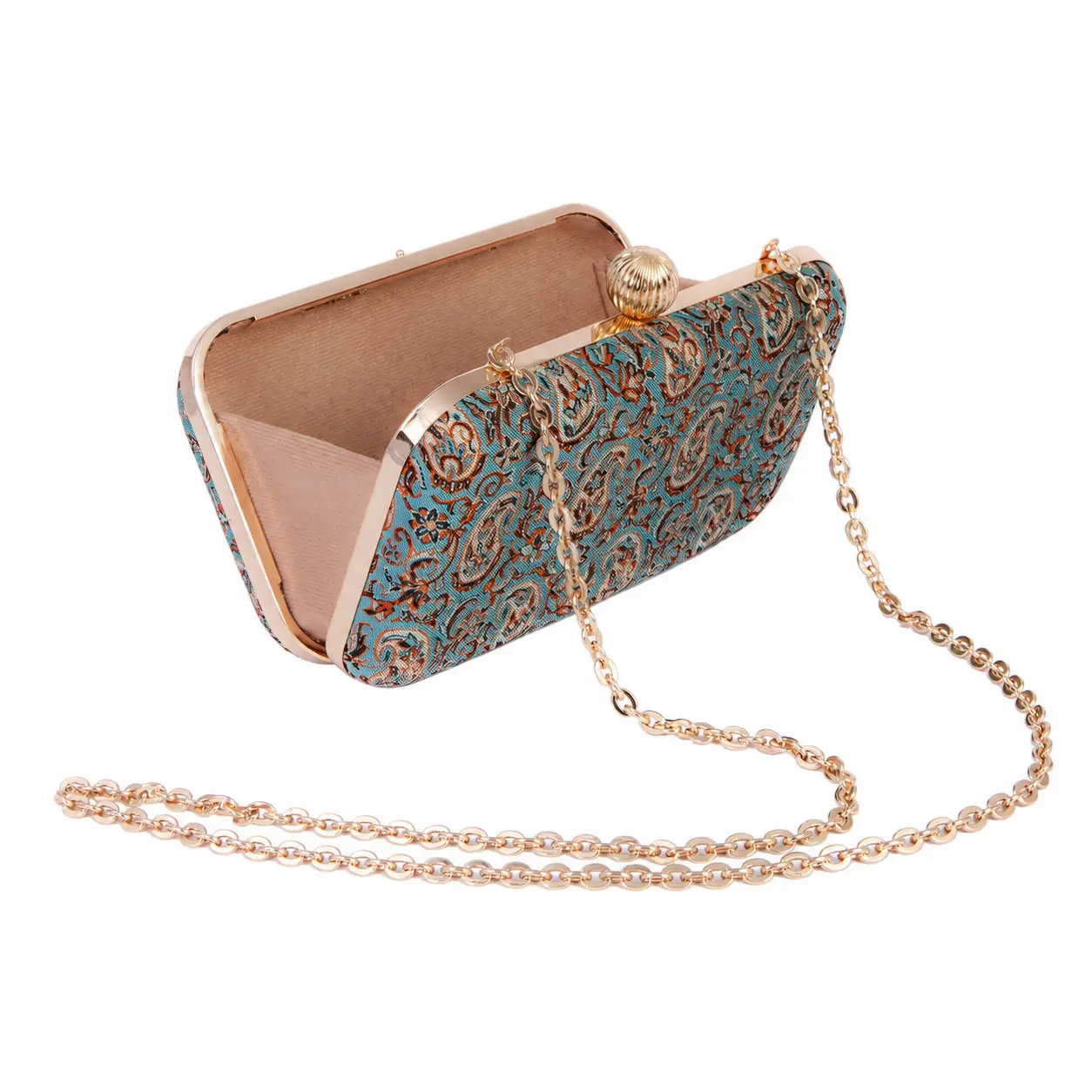 Turquoise Termeh Clutch Bag