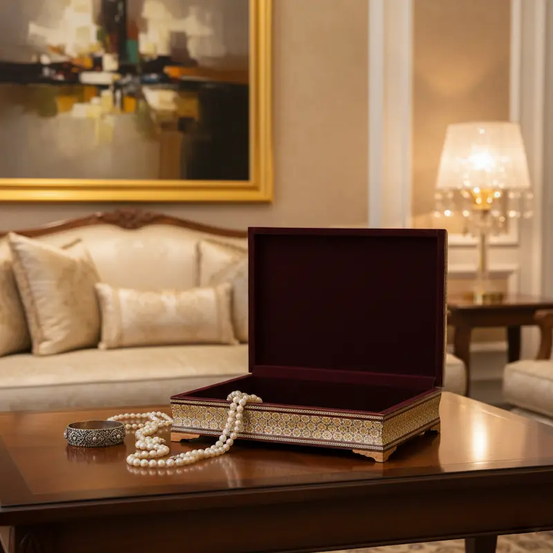 Tazhib Star Khatam Kari Jewellery Box