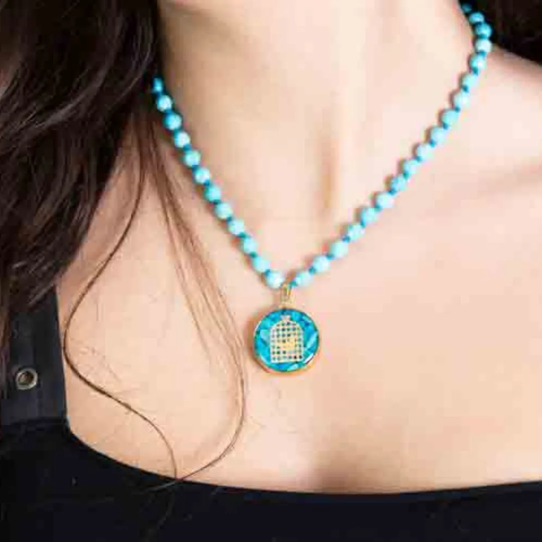 Turquoise Gold Necklace
