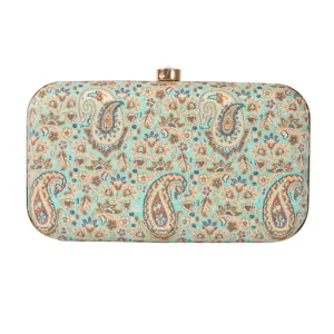 Turquoise Termeh Clutch Bag