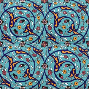 Yellow Blossom Seven colors glazed tile