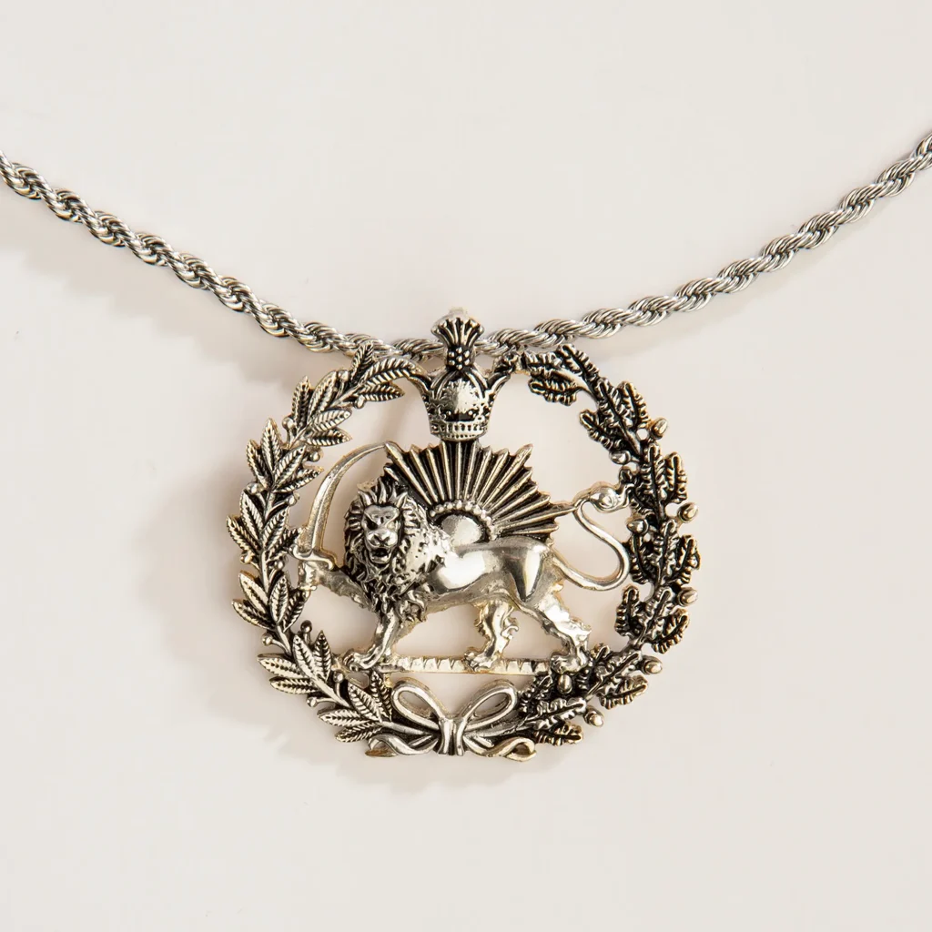 Lion and Sun Necklace – Silver