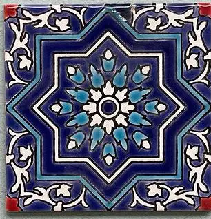 Seven-Color Carpet Flower Glazed Tile