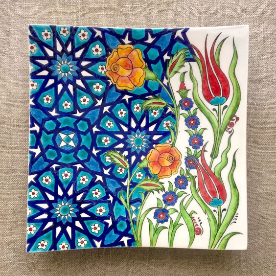 Blue Persian Garden Seven colors glazed tile