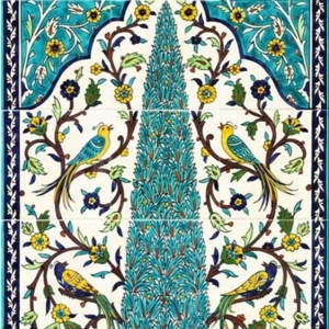 Floral Persian Garden Handmade Tile Pattern