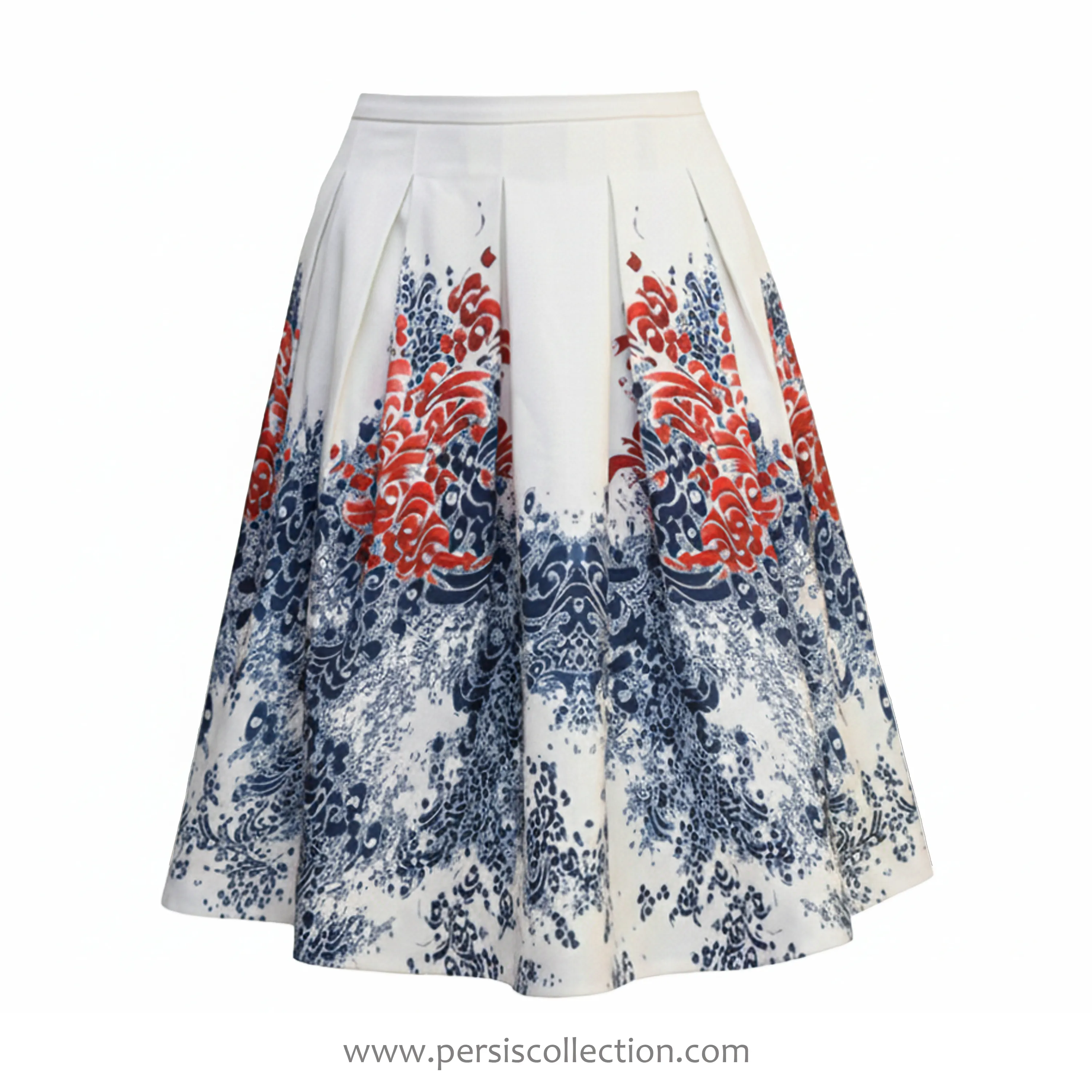 Persian Calligraphy Pattern Satin Women’s Skirt