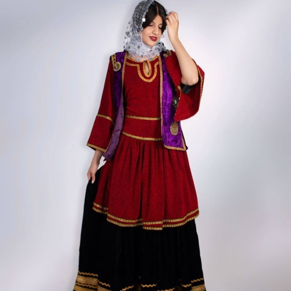 Traditional Qajar Velvet Outfit