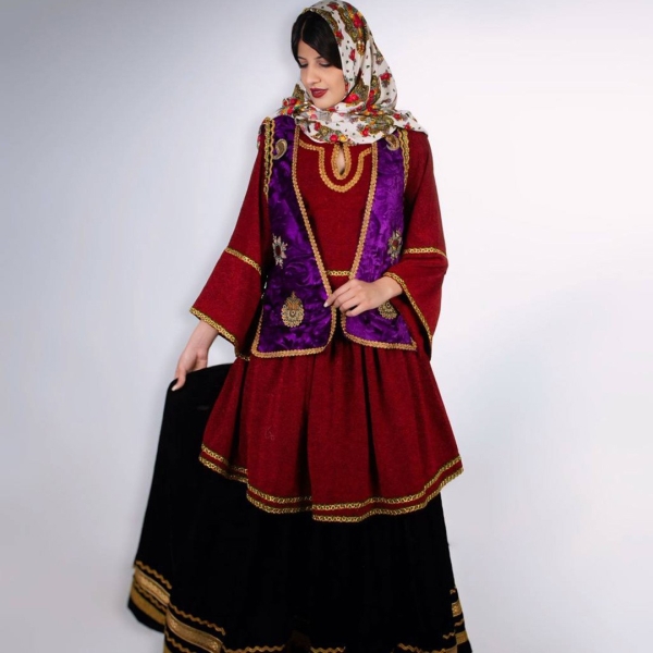 Traditional Qajar Velvet Outfit