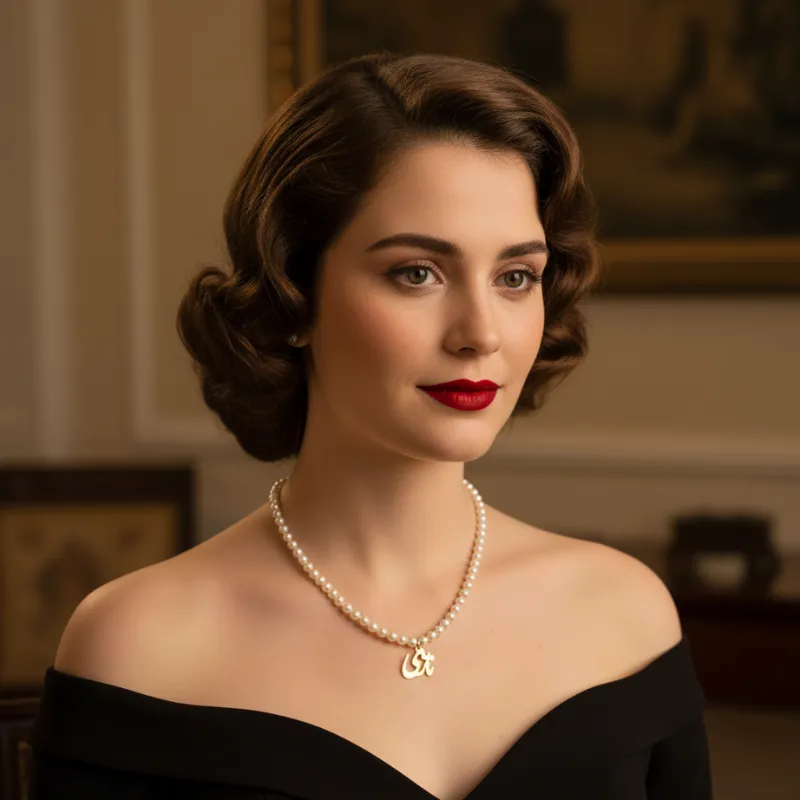 Pearls Farsi Name Necklace