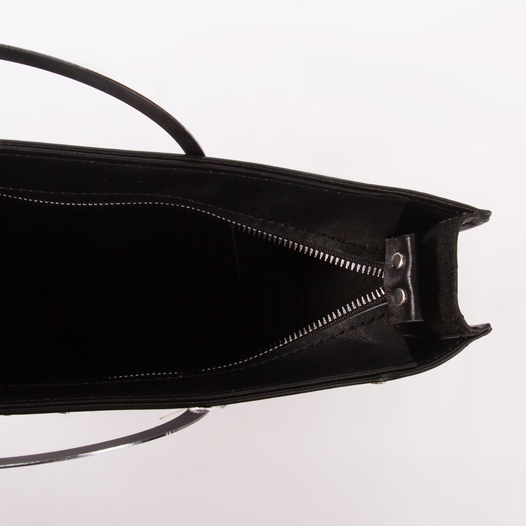 Elegant Natural Leather Bag - Persian Calligraphy Design