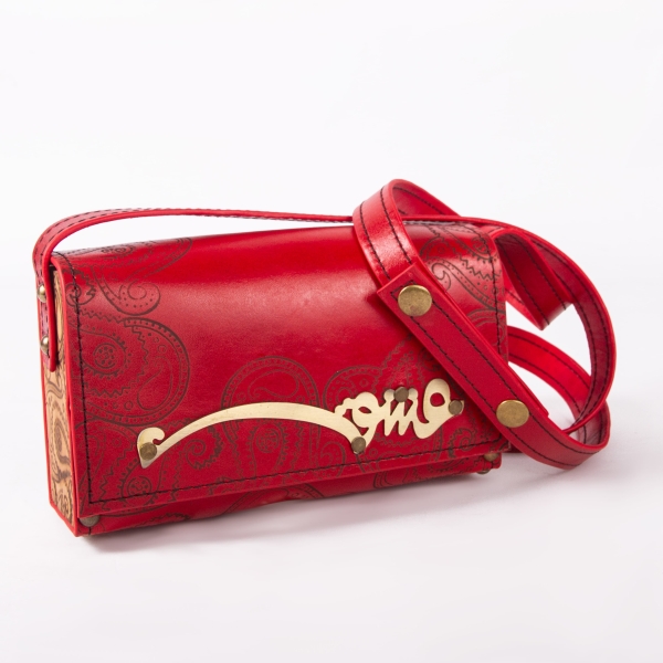 Elegant Natural Leather Shoulder Bag - Love Design