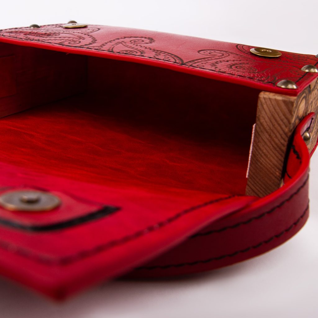 Elegant Natural Leather Shoulder Bag - Love Design