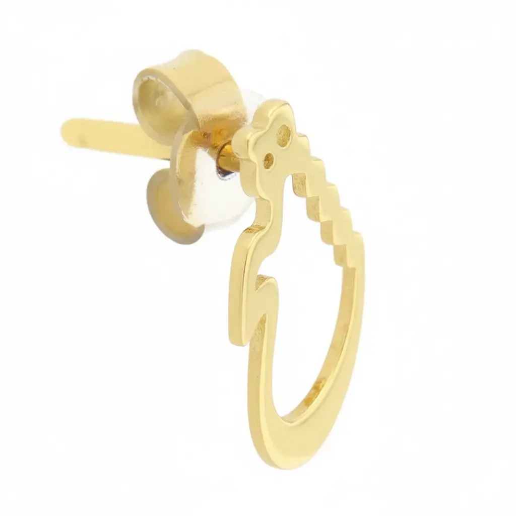 Nothing Persian Calligraphy 18k Gold Earrings