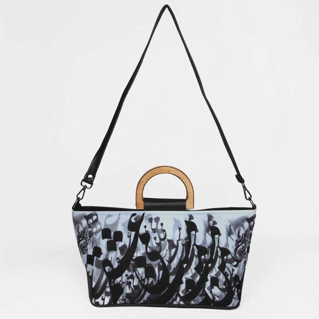 Persian Calligraphy Pattern Handbag - Premium Hand Bag Collection