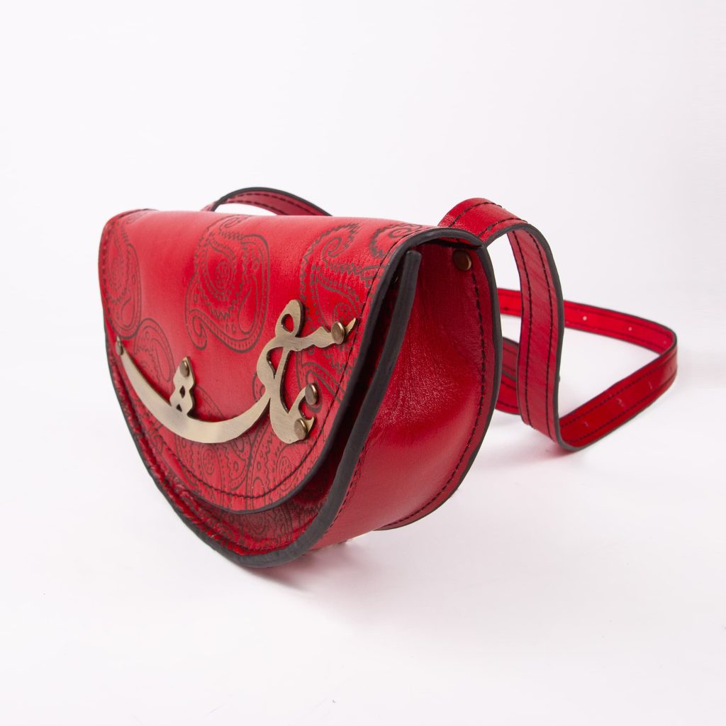 Premium Persian Cowhide Leather Shoulder Bag - Romance Design