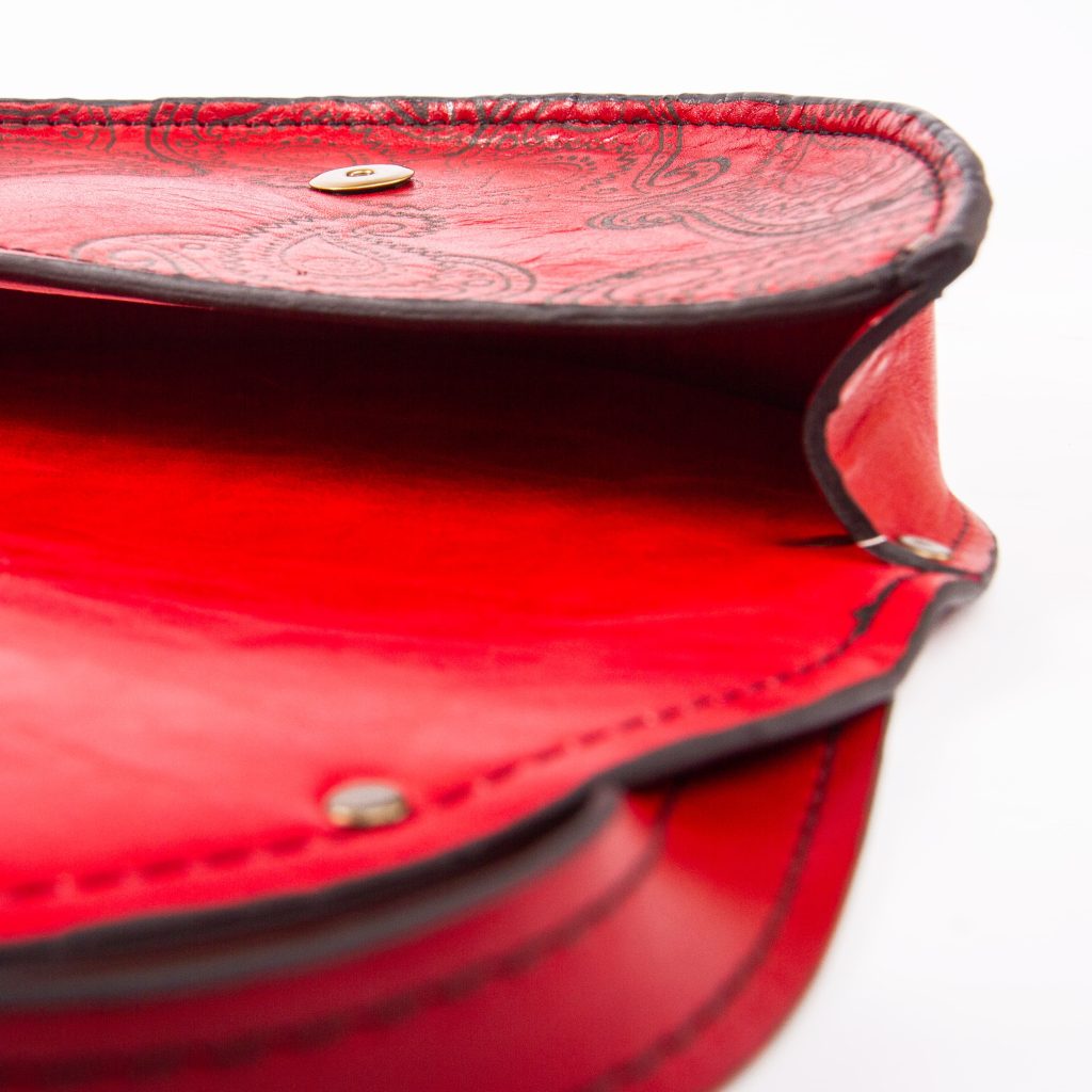 Premium Persian Cowhide Leather Shoulder Bag - Romance Design