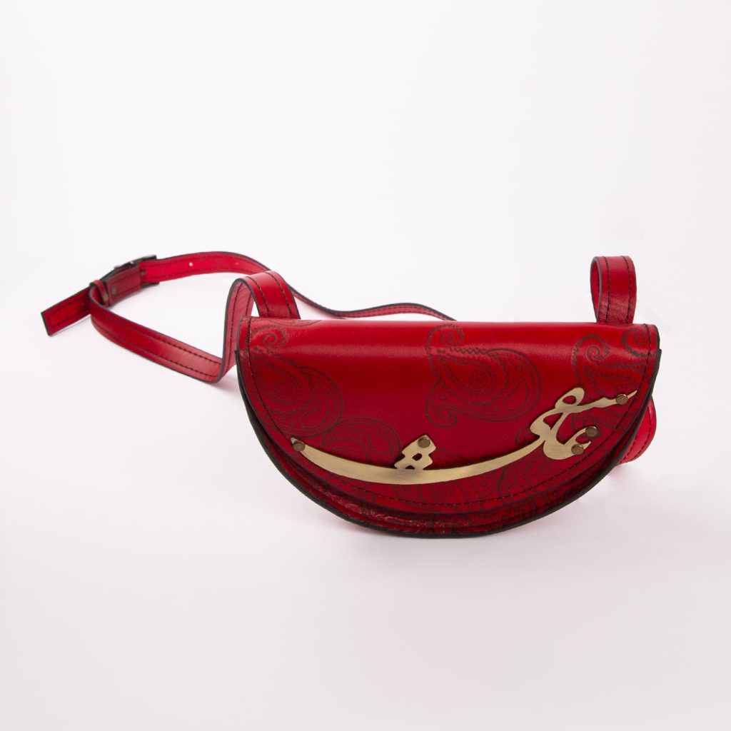 Premium Persian Cowhide Leather Shoulder Bag - Romance Design