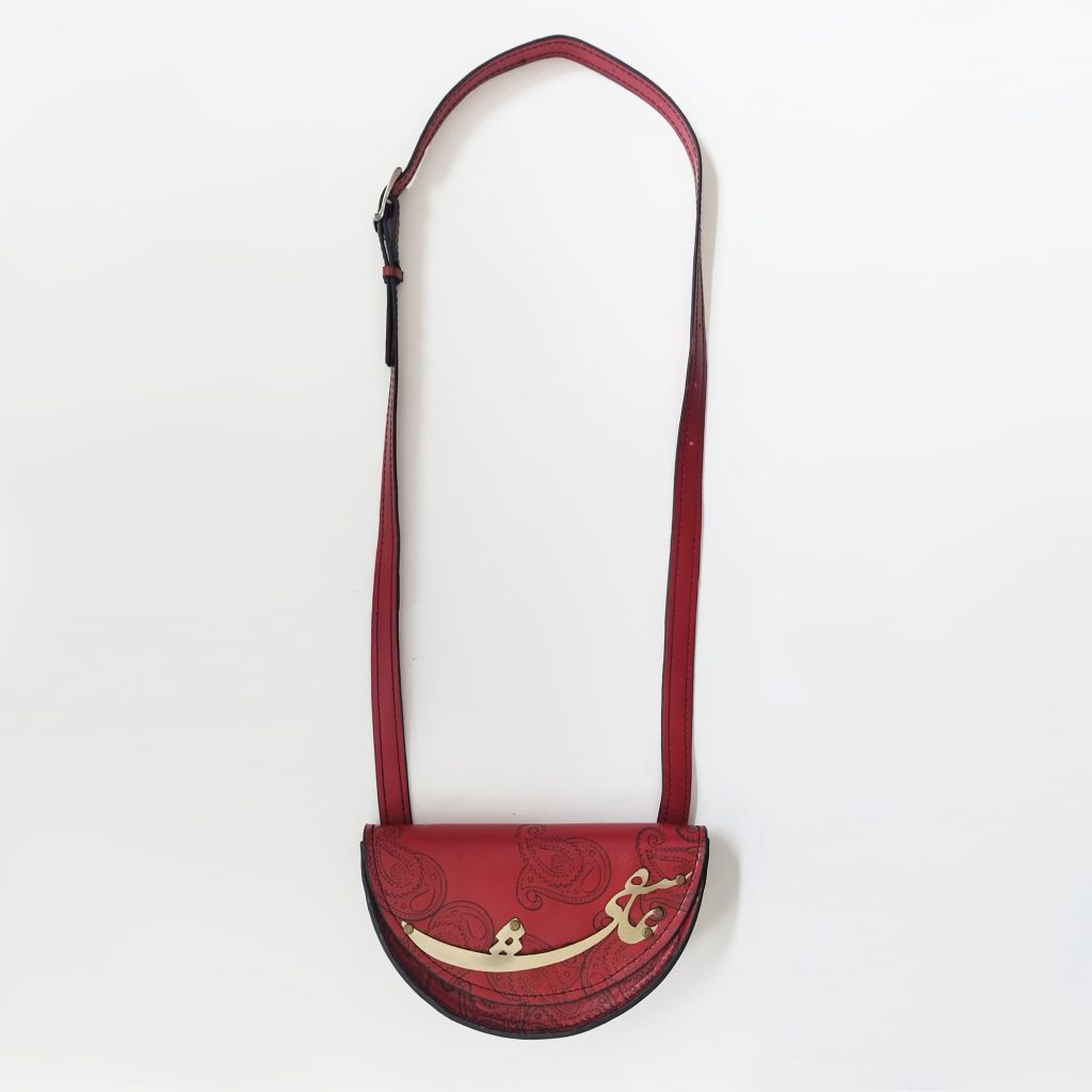 Premium Persian Cowhide Leather Shoulder Bag - Romance Design