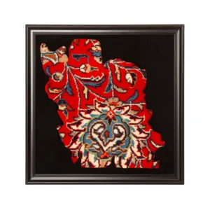 Elegant Vatan Design Carpet Frame – Map of Iran Persian Rug Wall Art