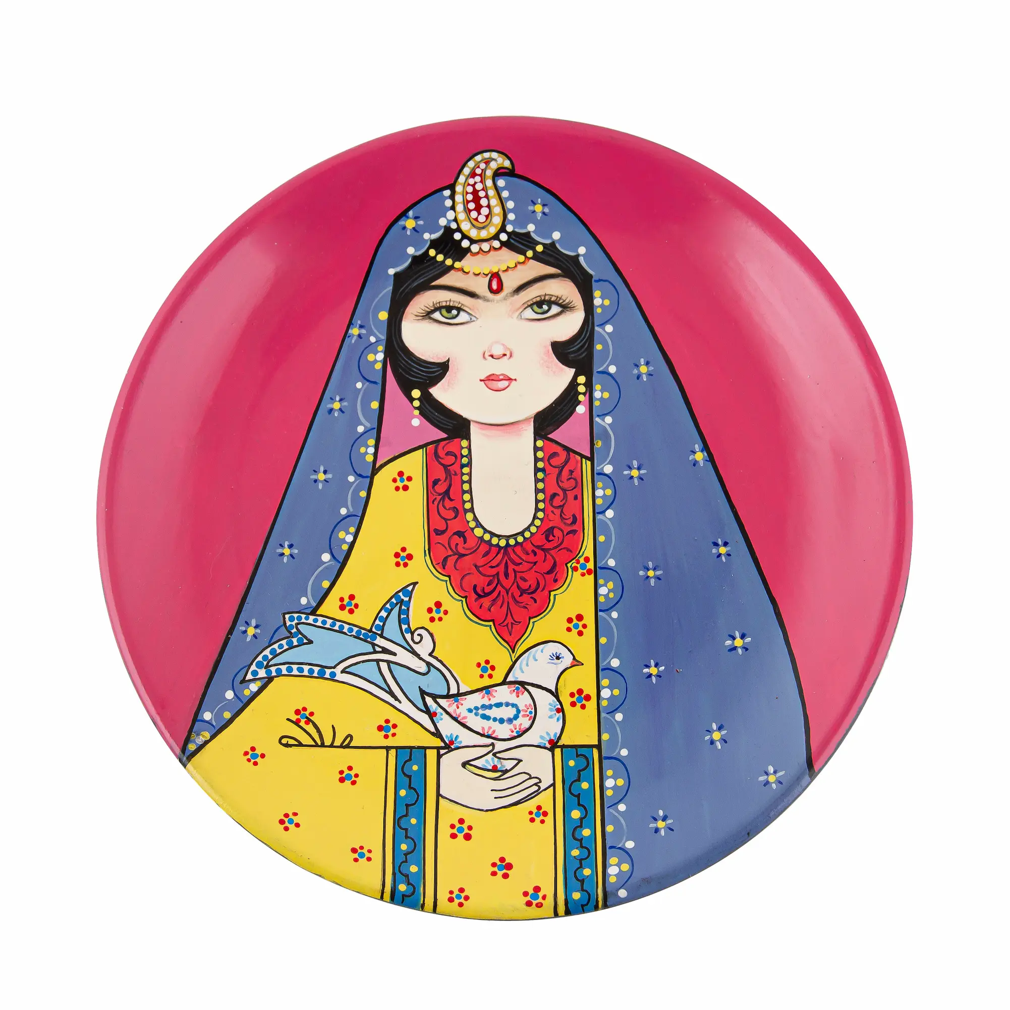 Persian Hand-Painted Ceramic Plate Set