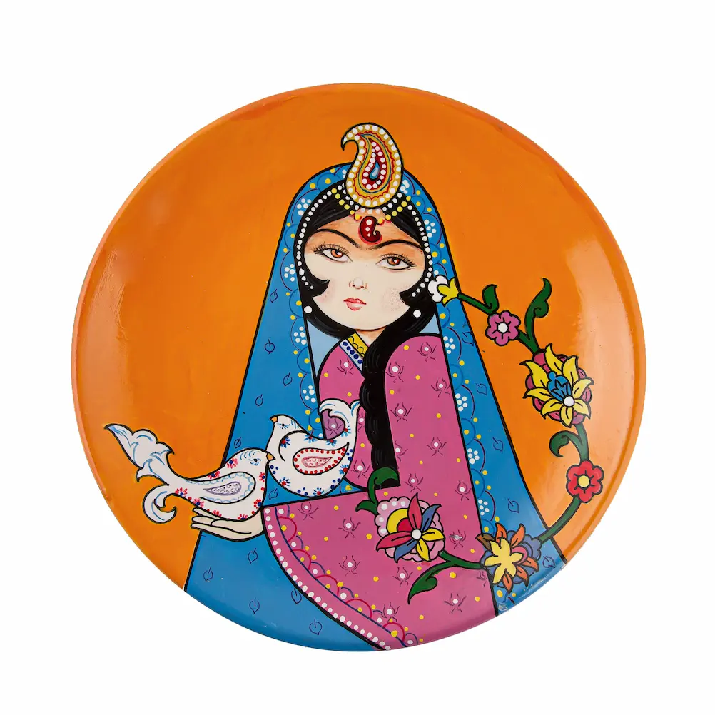 Persian Hand-Painted Ceramic Plate Set