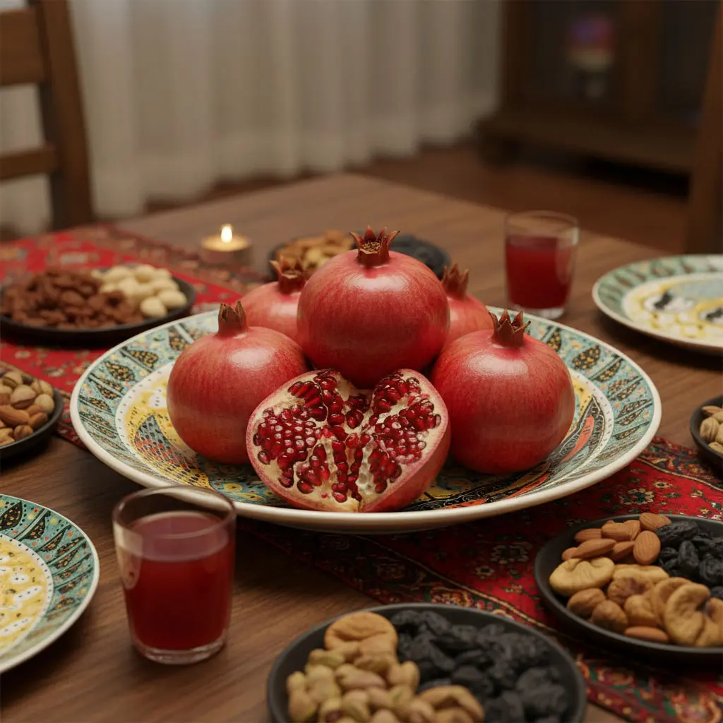 Handmade Persian Ceramic Garden Plate