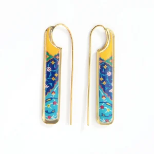Classic Persian Tile Pattern Stud Earrings