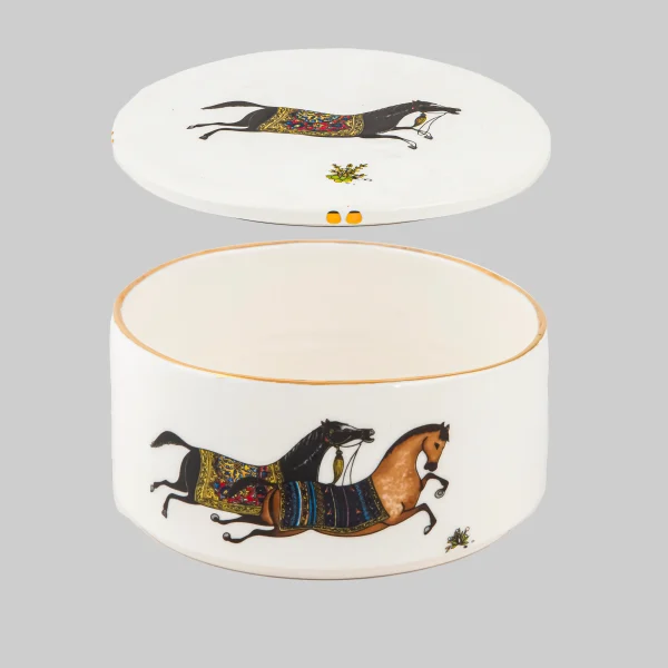 Rakhsh Handcrafted Ceramic Candy Bowl with 12-carat Gold Detailing