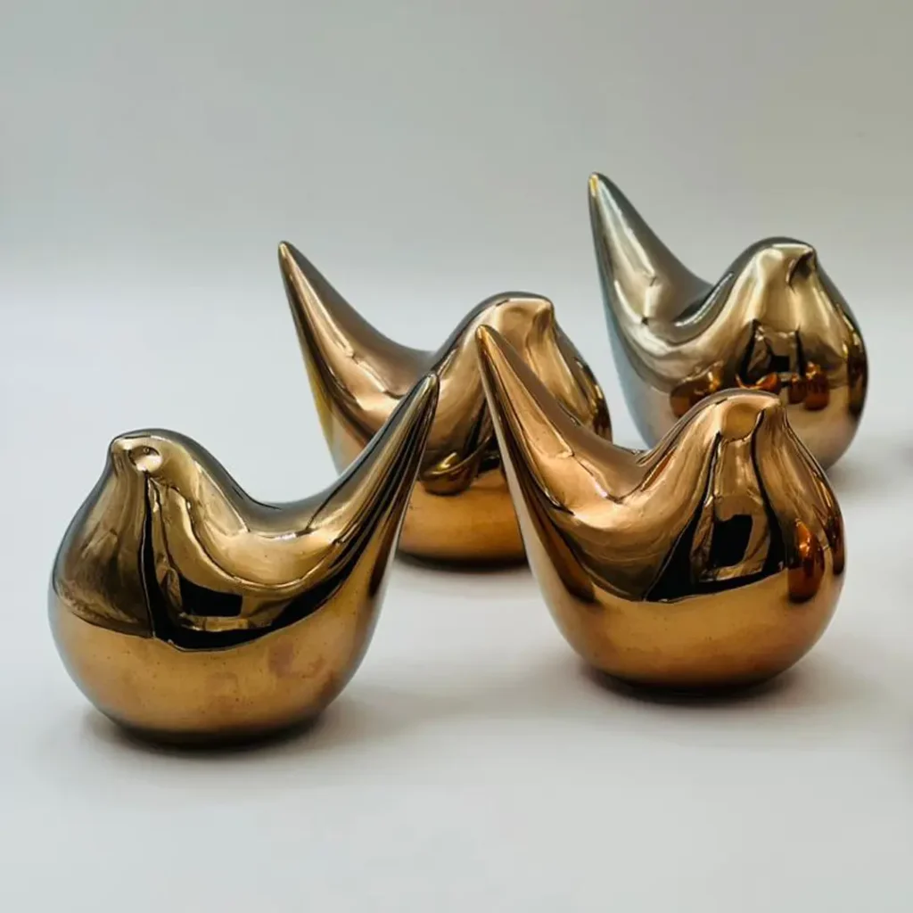 Elegant Harmony Bird - Persian Ceramic Masterpiece