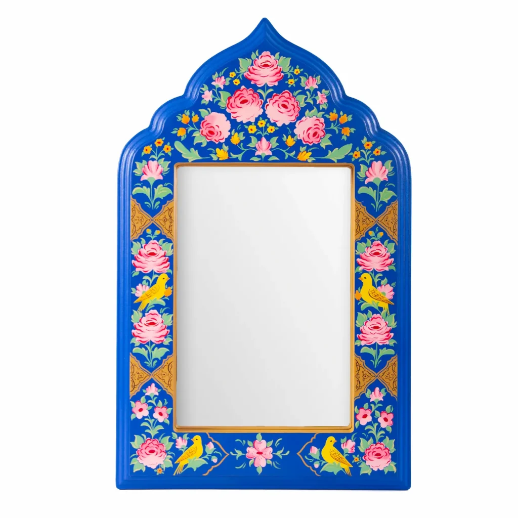 Floral Wooden Mirror