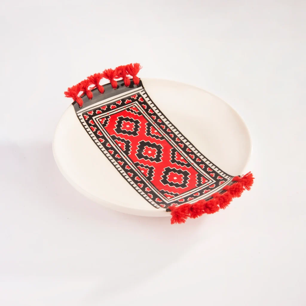 Kilim Design Ceramic Serving Set – Elegant Dishware