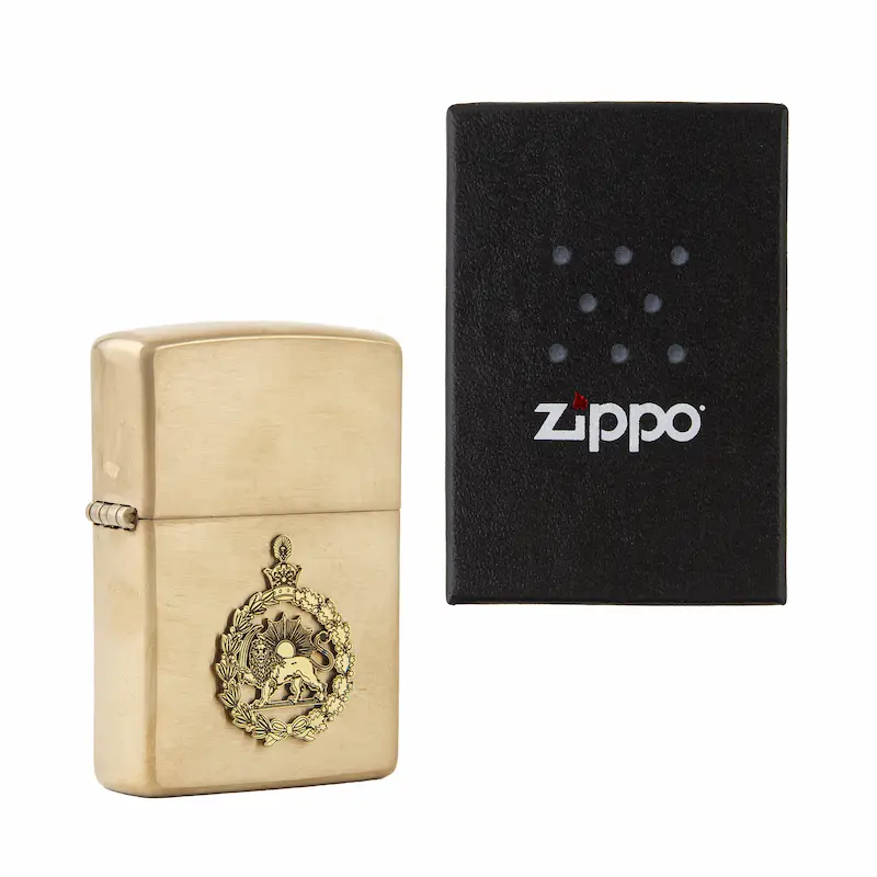 Persian Lion and Sun Zippo Lighter
