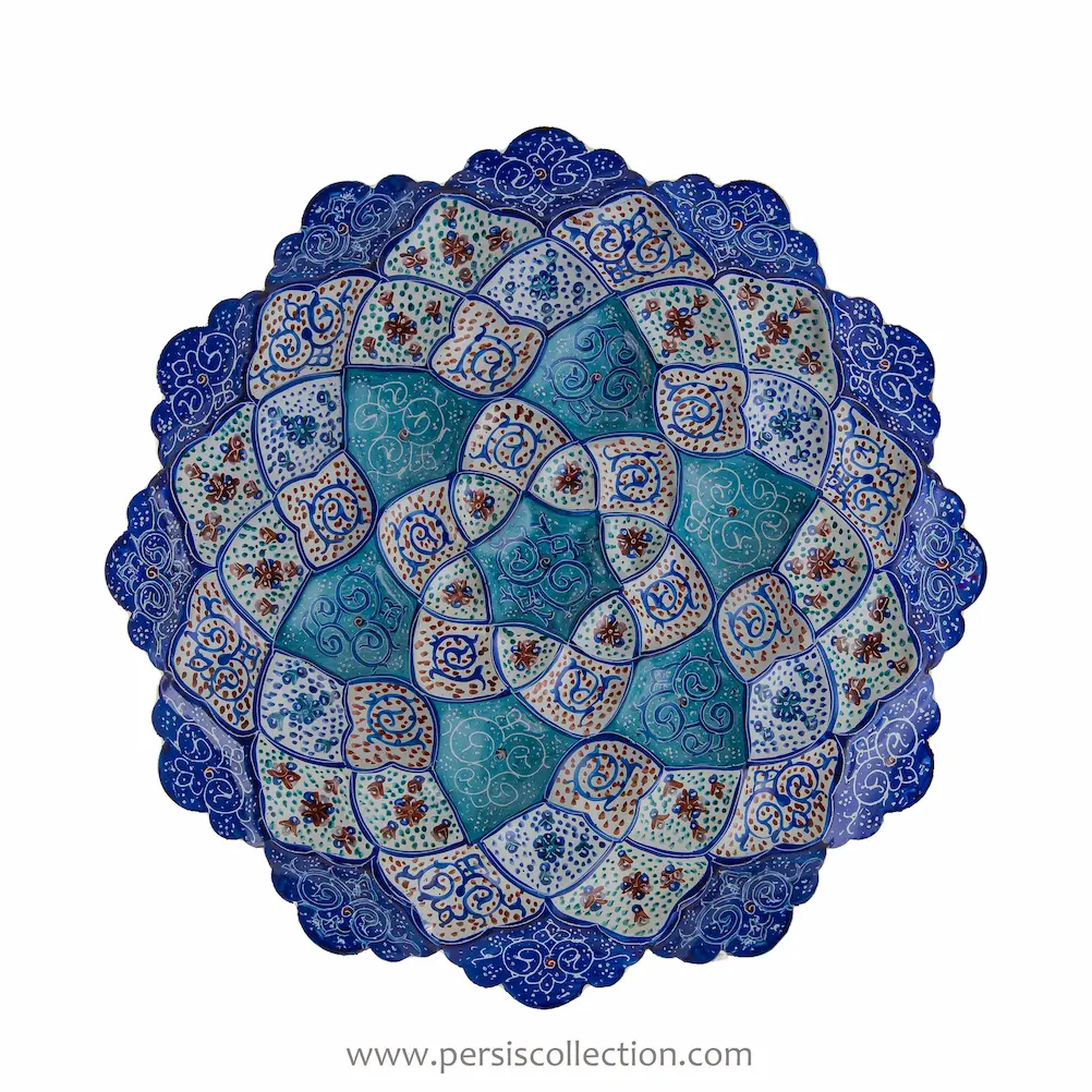 Minakari Enamel Wall Hanging Plate 25cm