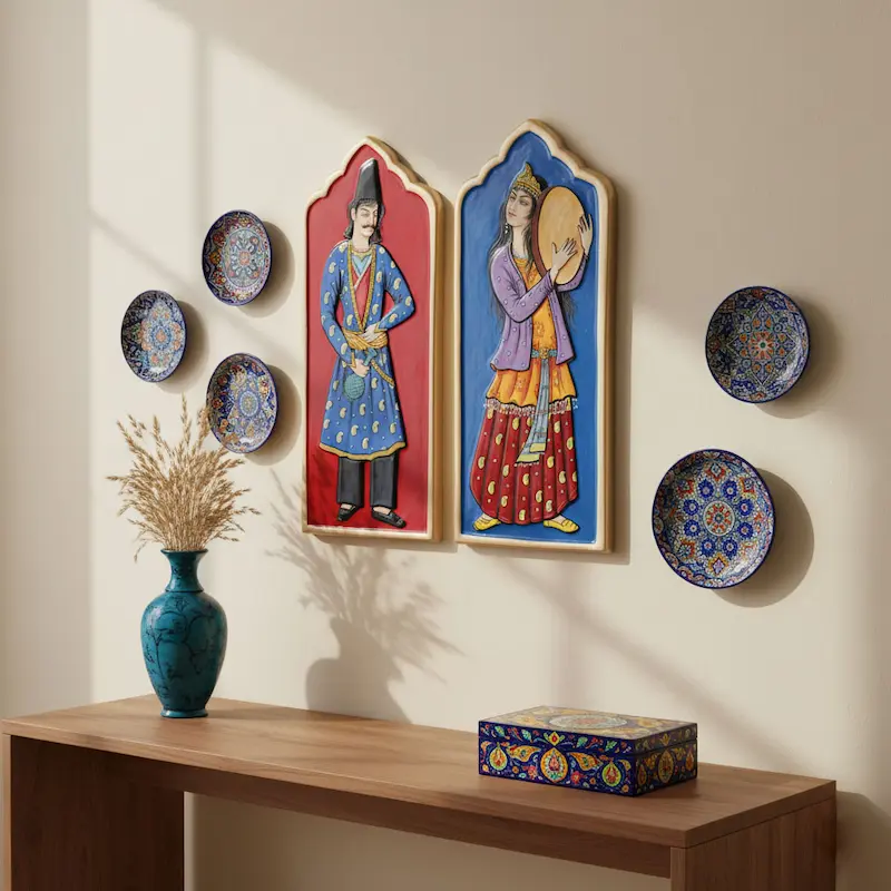 Persian Miniature Wall Art – Shirin and Farhad Design