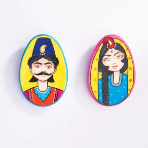 Persian Qajar Couple Miniature Magnet