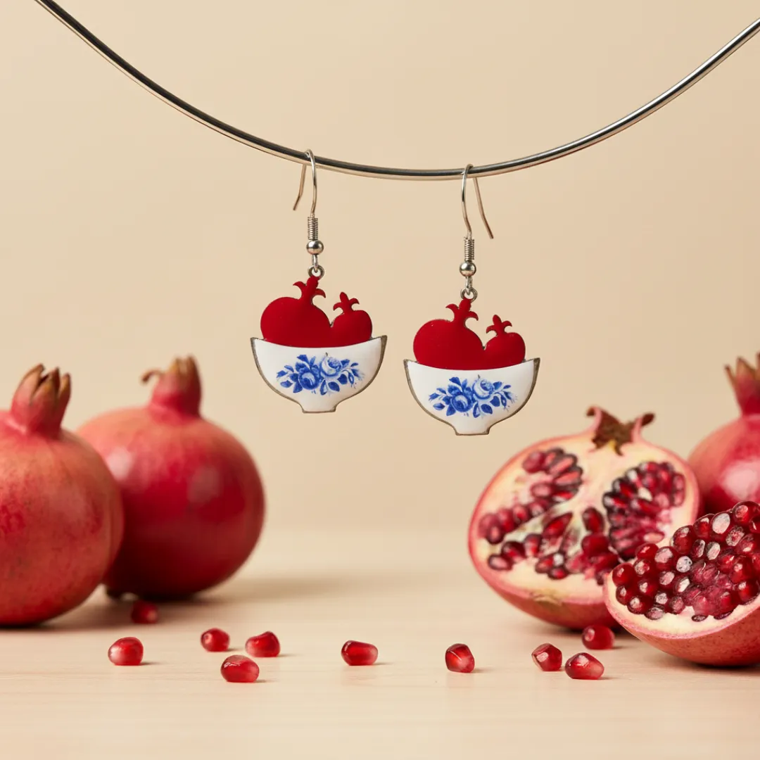 Persian Floral Drop Earrings