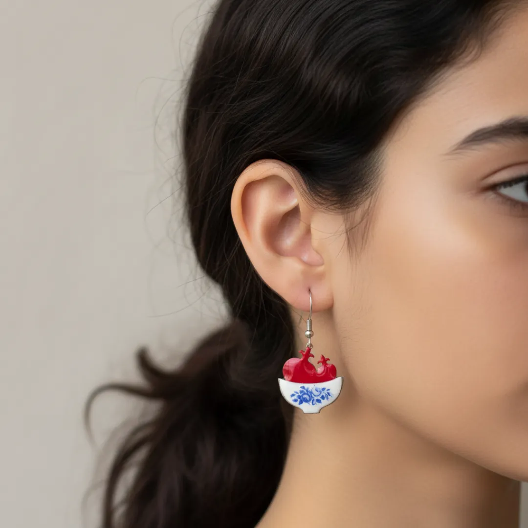 Persian Floral Drop Earrings