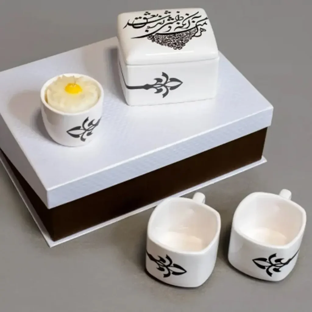 Elegant Gift Set Cup, Candle Holder & Chocolate Dish