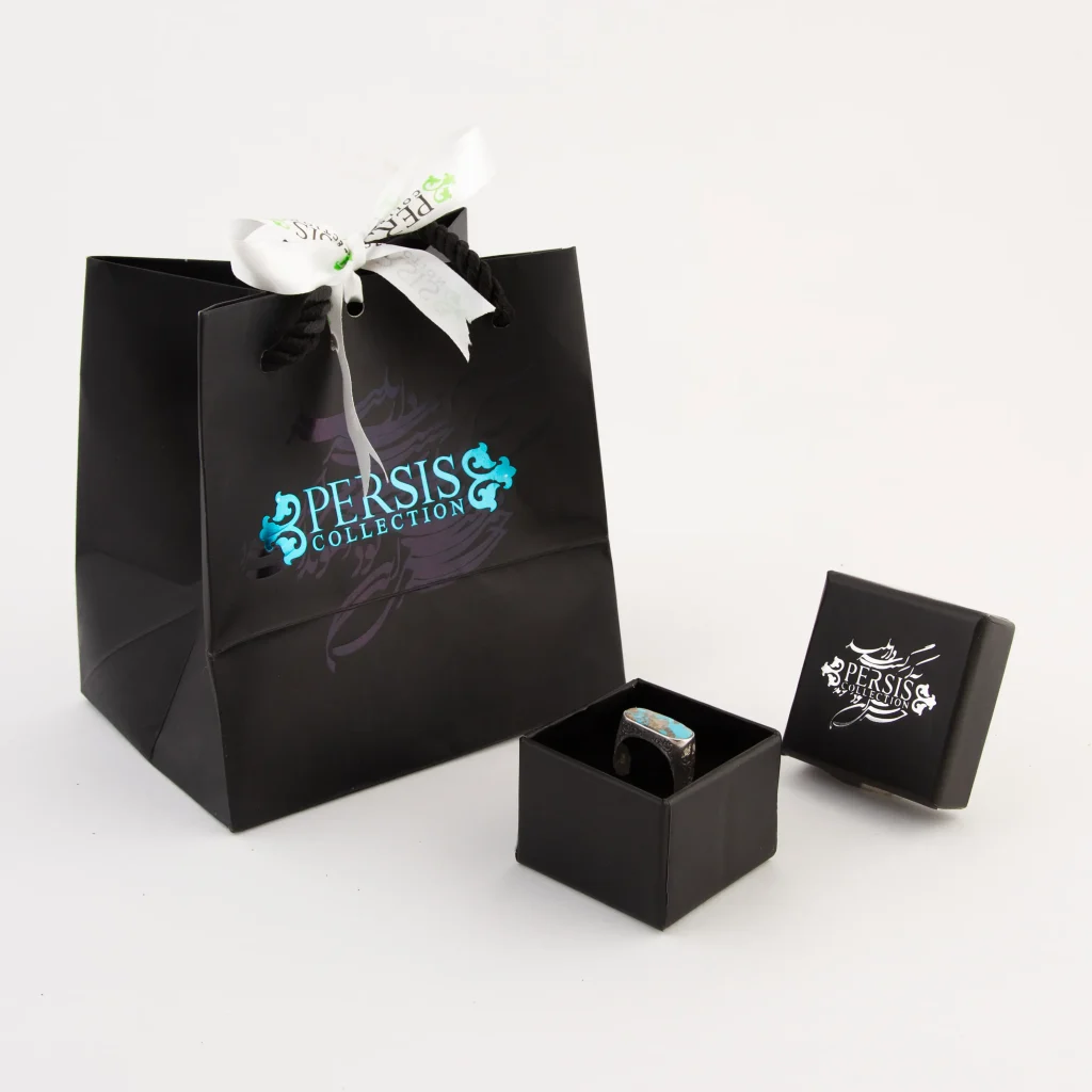 Handcrafted Silver Turquoise Men's Ring