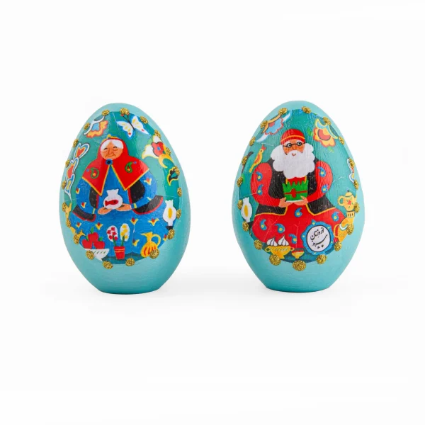 Nane Sarma and Amoo Norooz Ceramic Egg Set