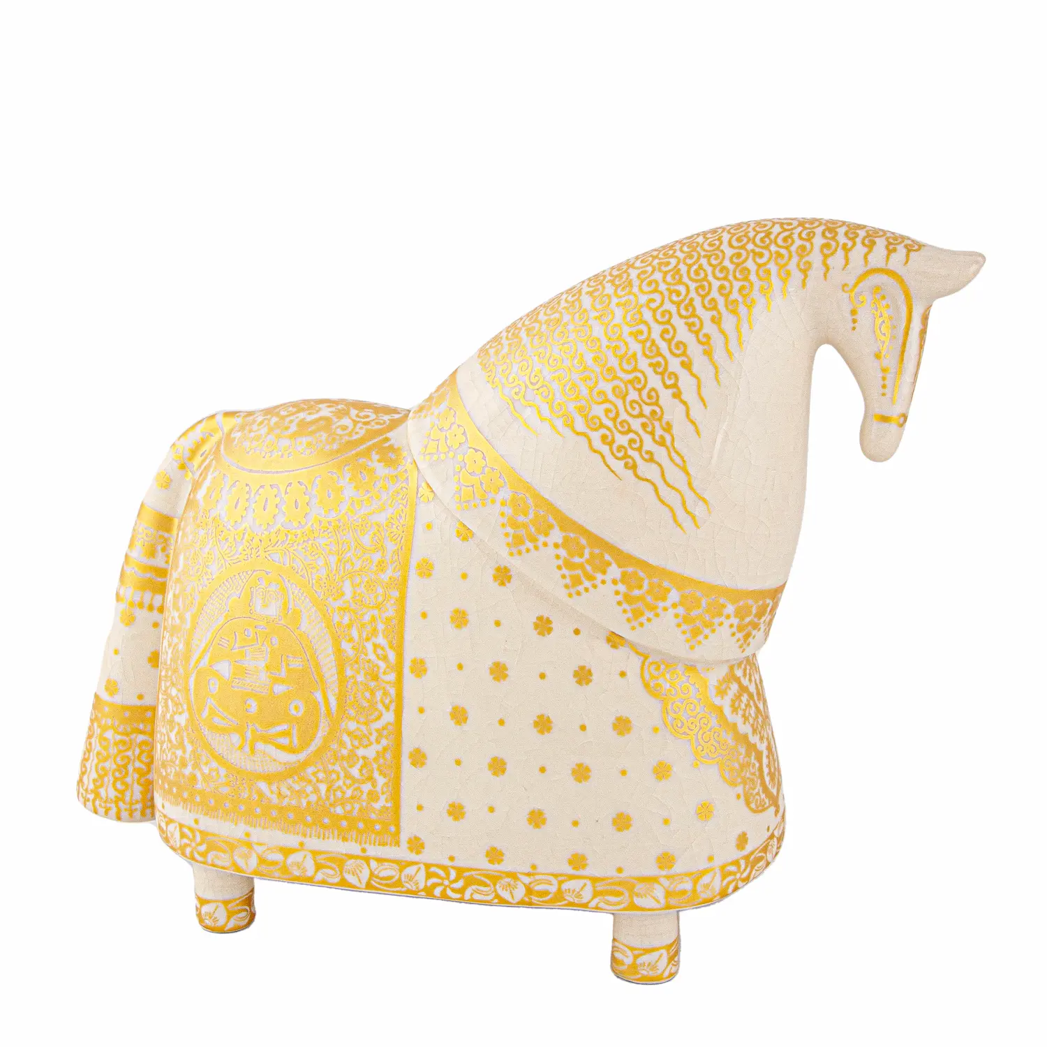 Persian Horse Sculpture – Knight Design (White)