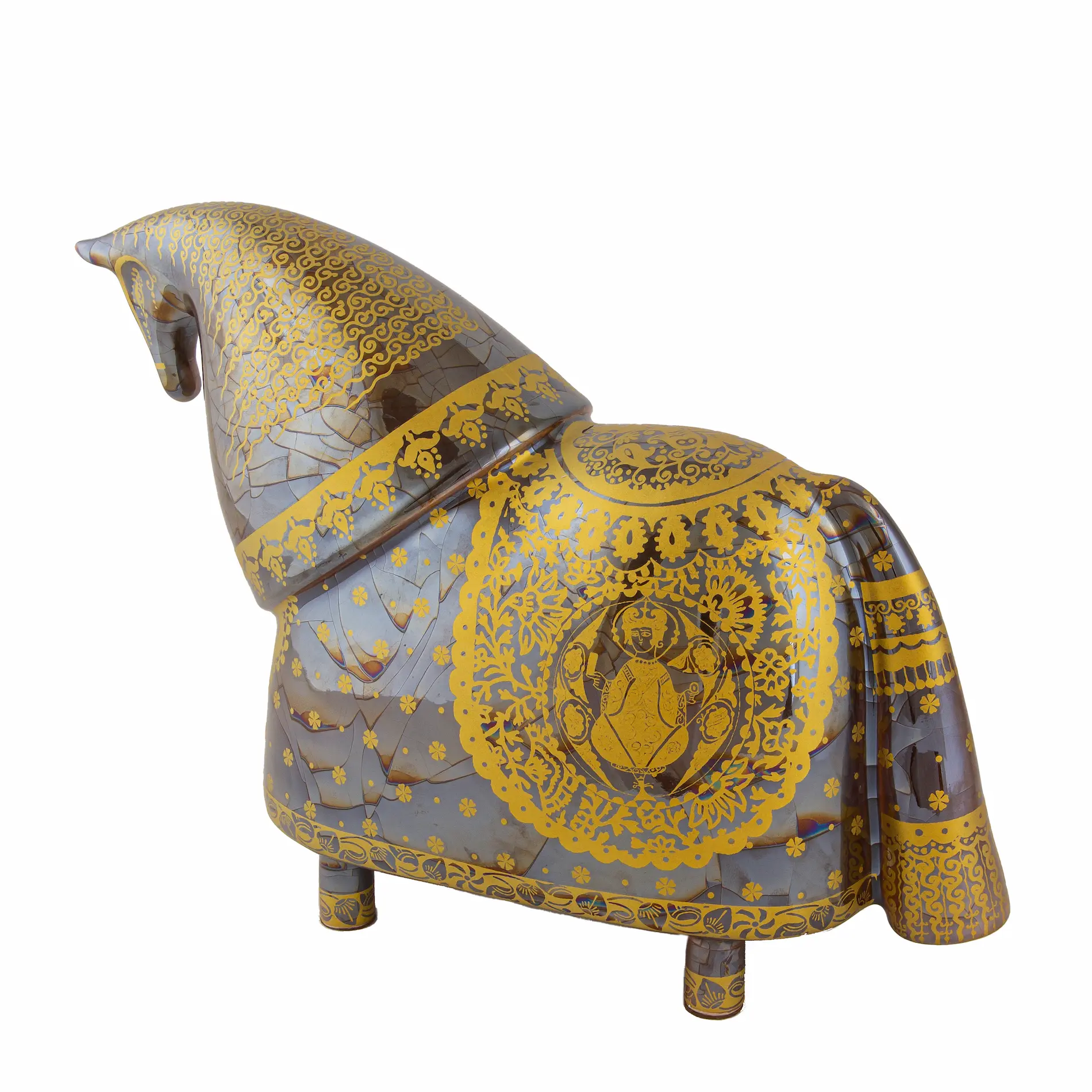 Persian Horse Sculpture – Knight Design (Brown)