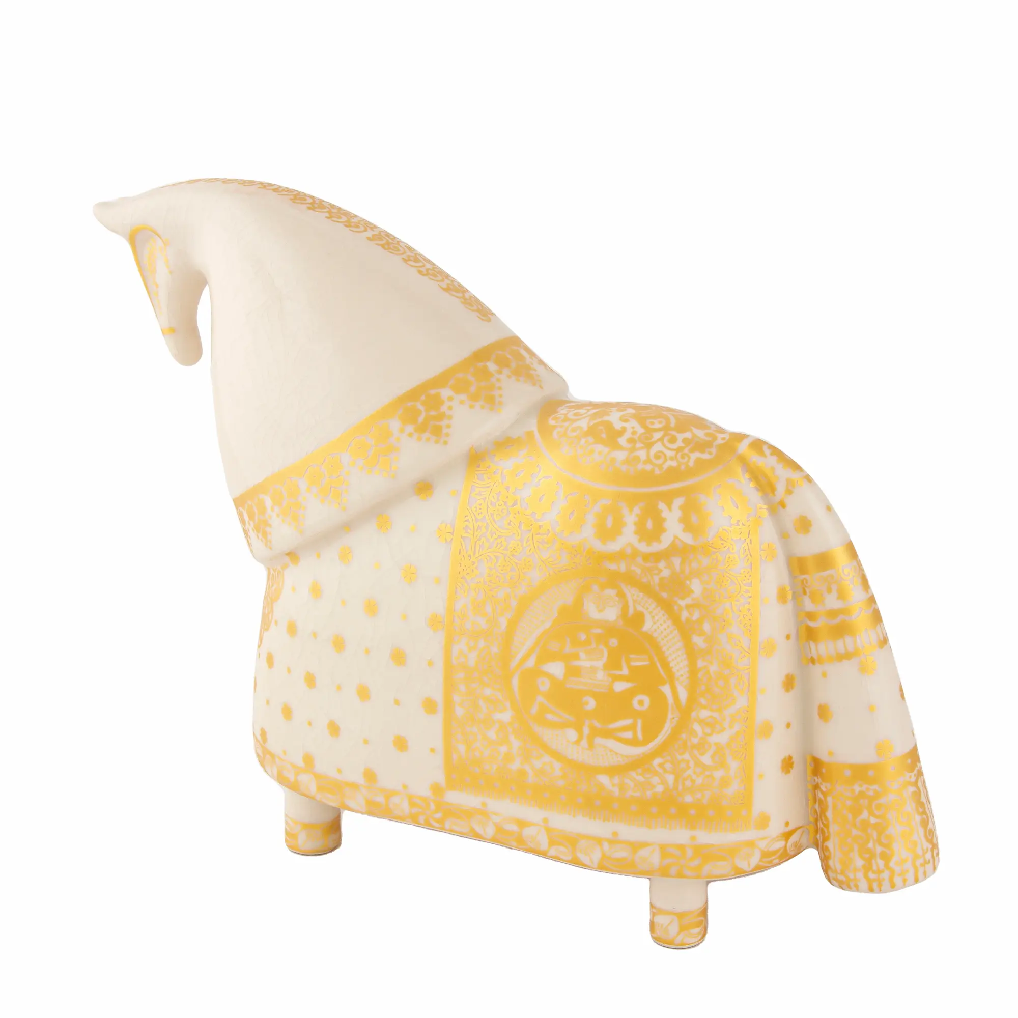 Persian Horse Sculpture – Knight Design (White)