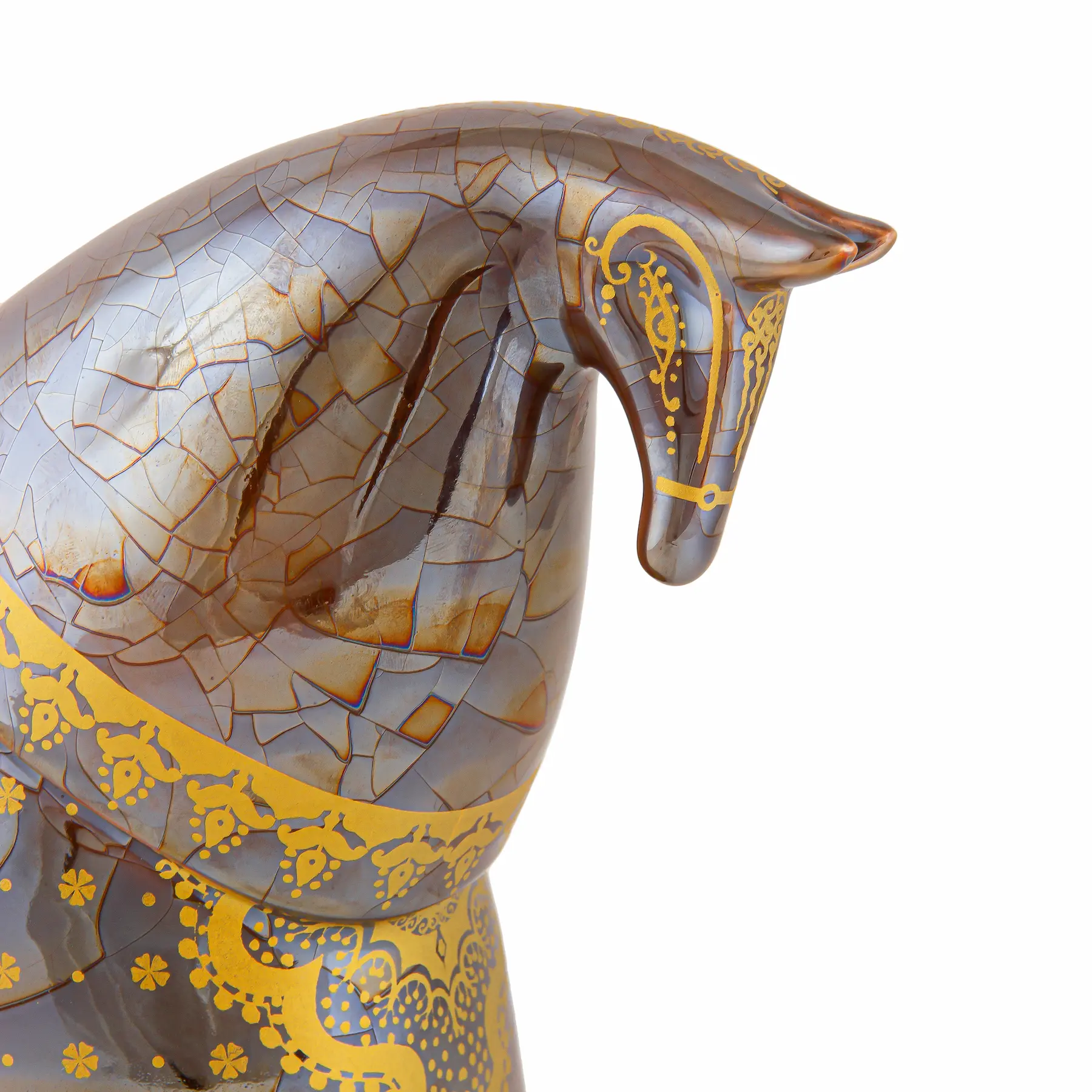 Persian Horse Sculpture – Knight Design (Brown)